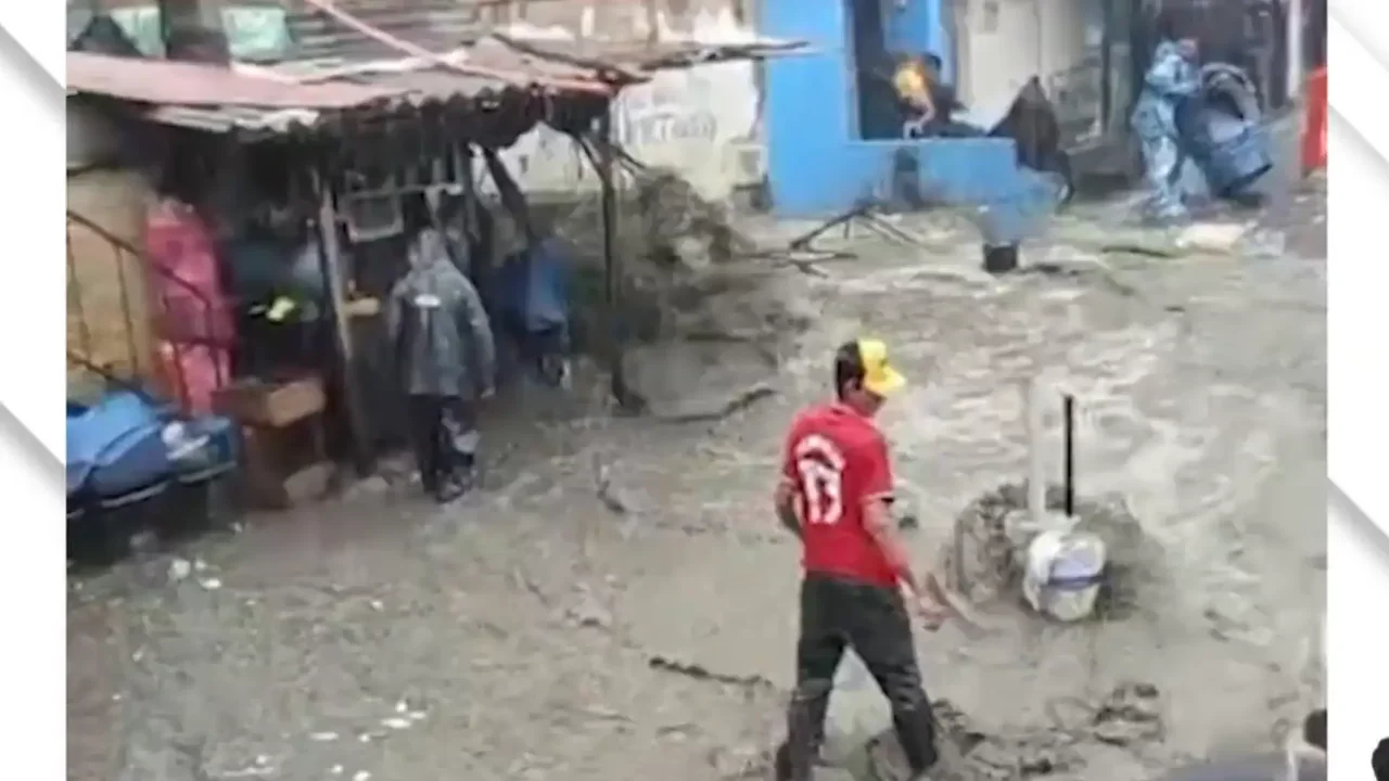 Impressive videos of the overflow of two streams due to intense rains in Antioquia