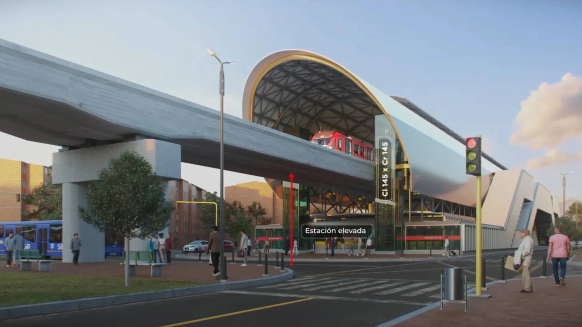 Línea 2 del Metro de Bogotá render