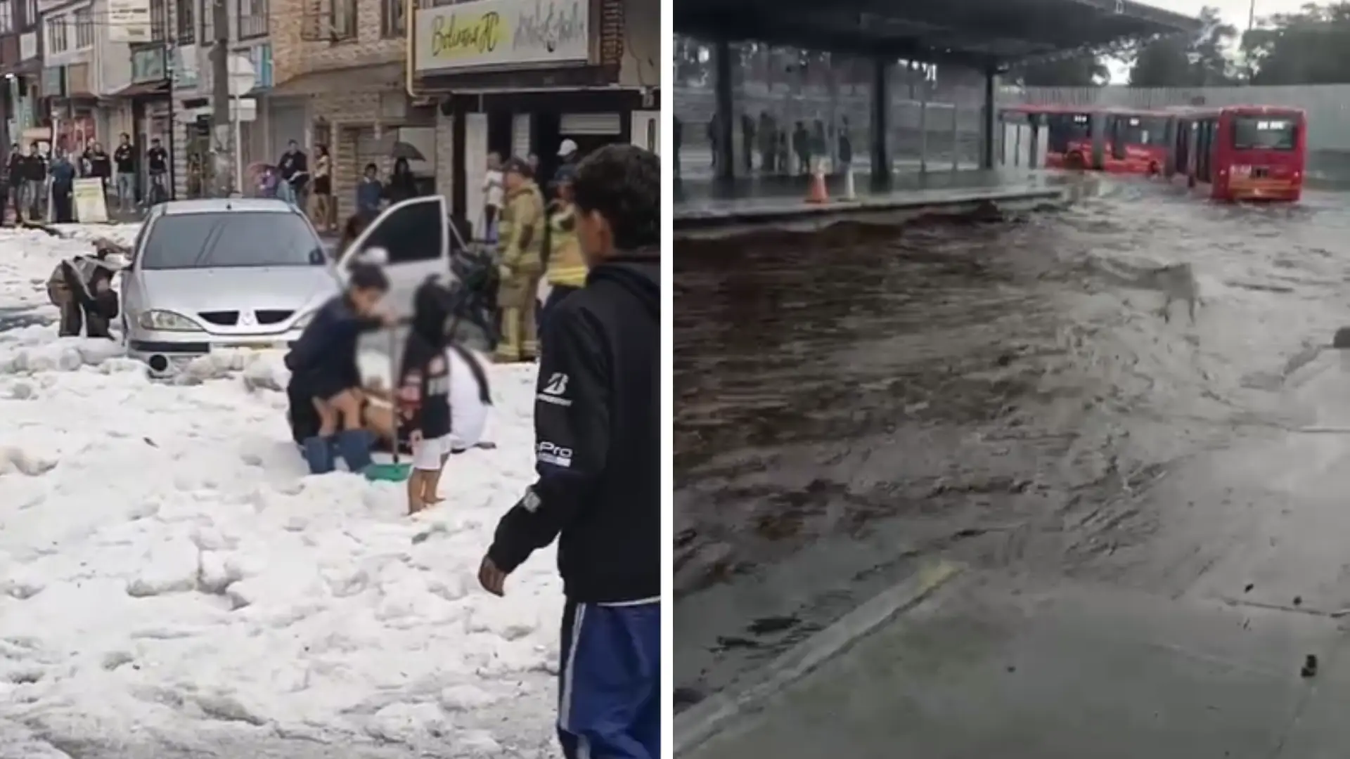 Videos registraron la impresionante granizada e inundaciones en Bogotá: estas son las zonas críticas