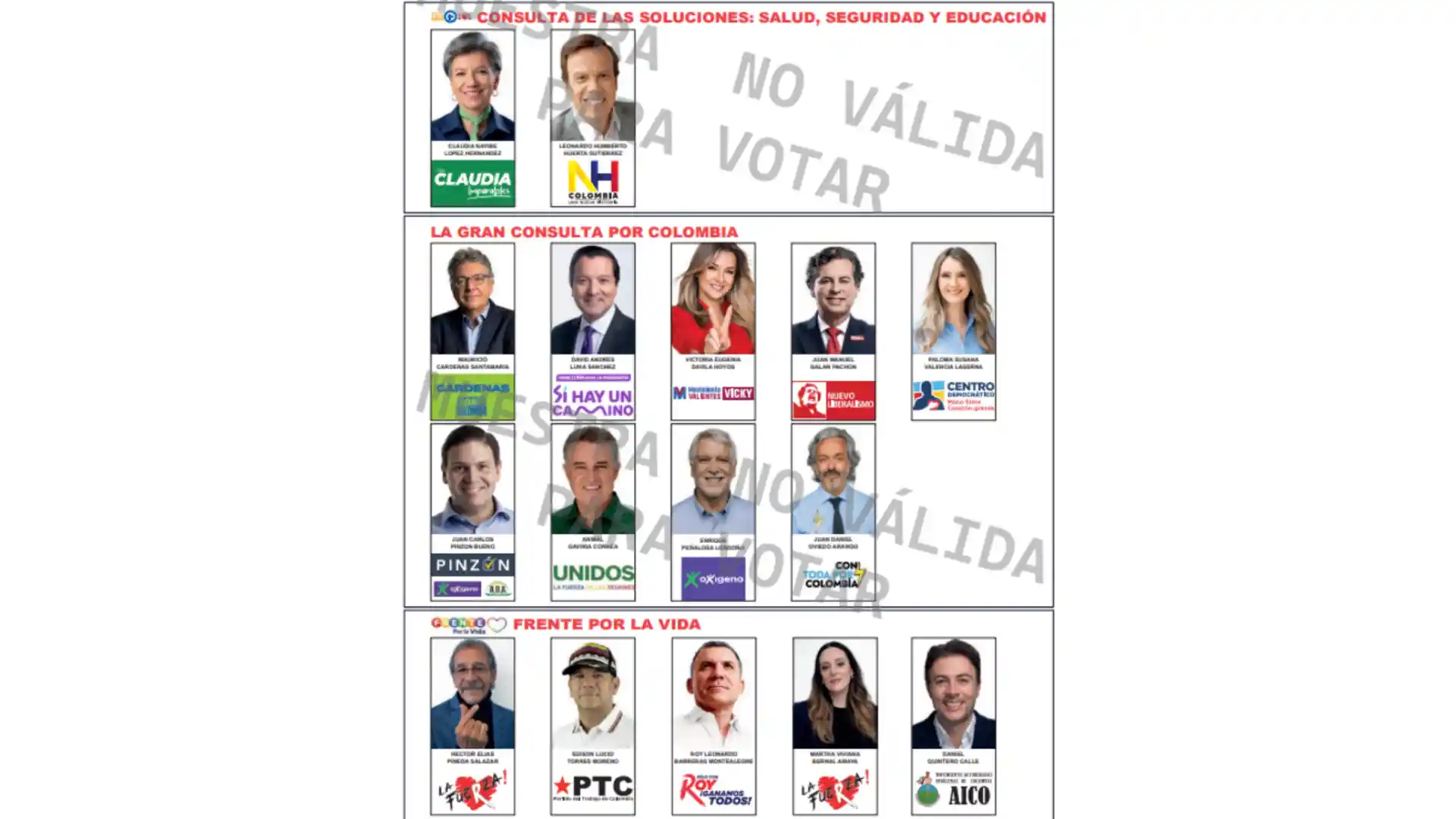 Estos son los candidatos que lideran la intención de voto para las consultas del 8 de marzo