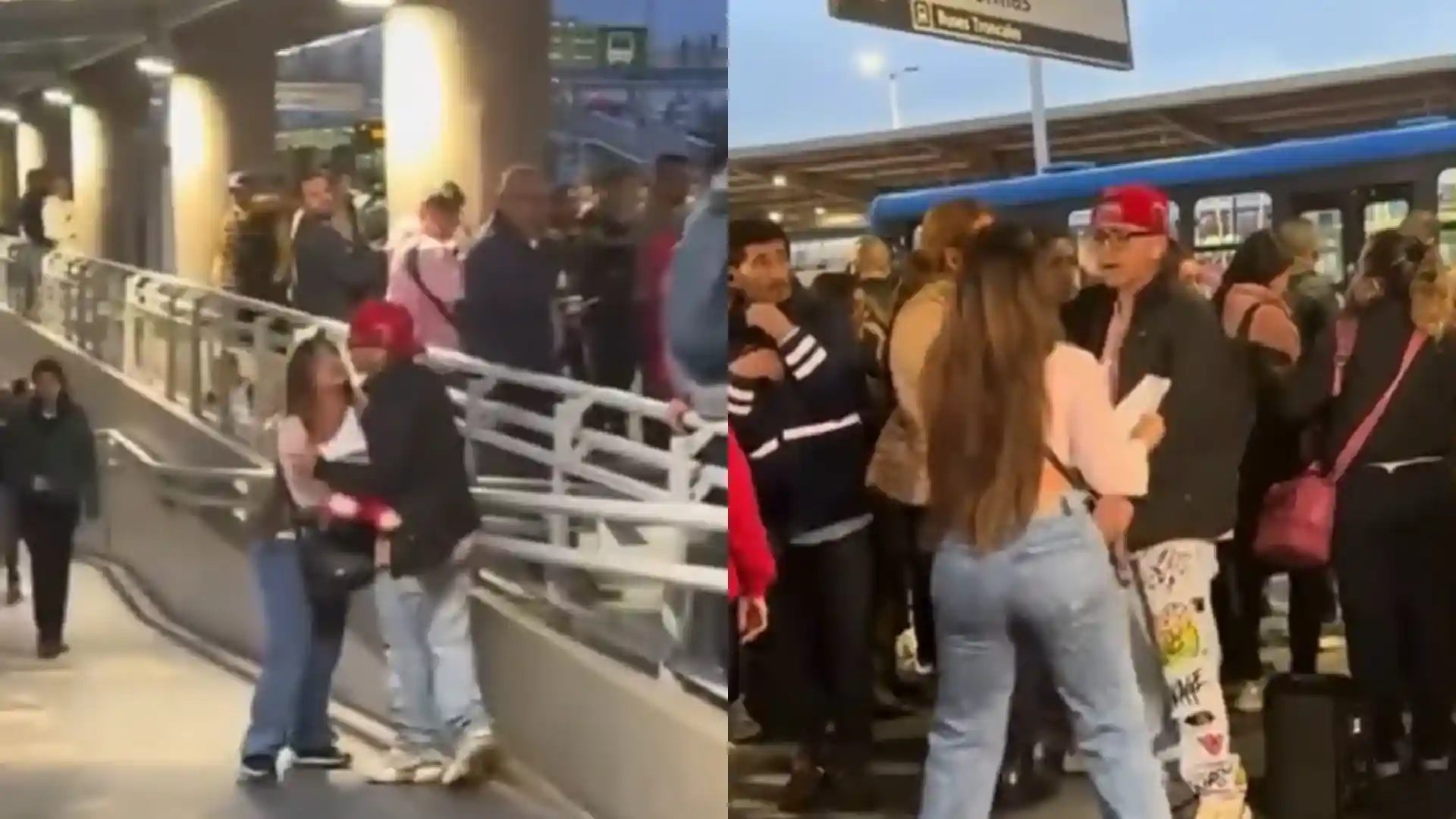 video transmilenio mujer serenata peluche