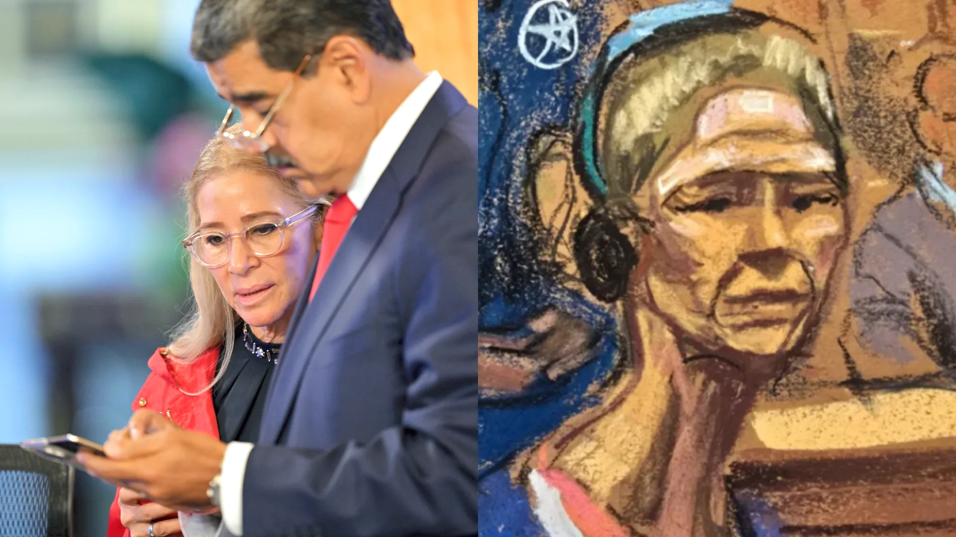 Nicolás Maduro y Cilia Flores