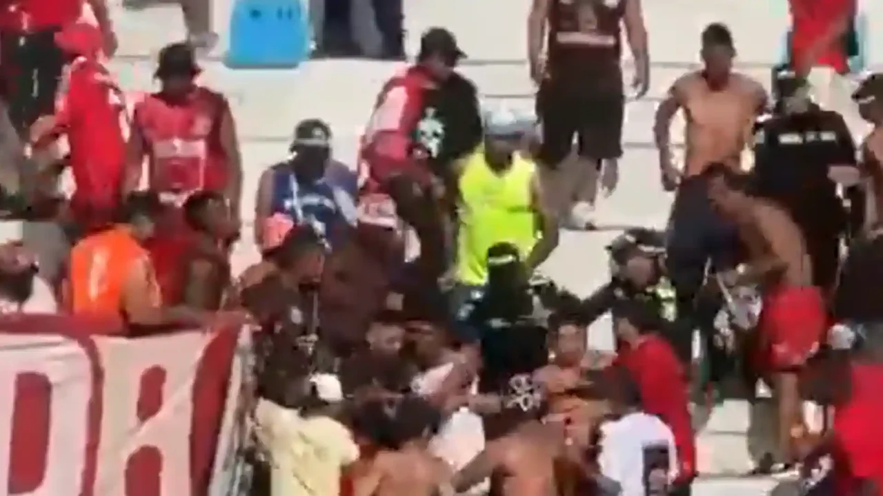 América de Cali fans starred in a brutal fight in Valledupar: video