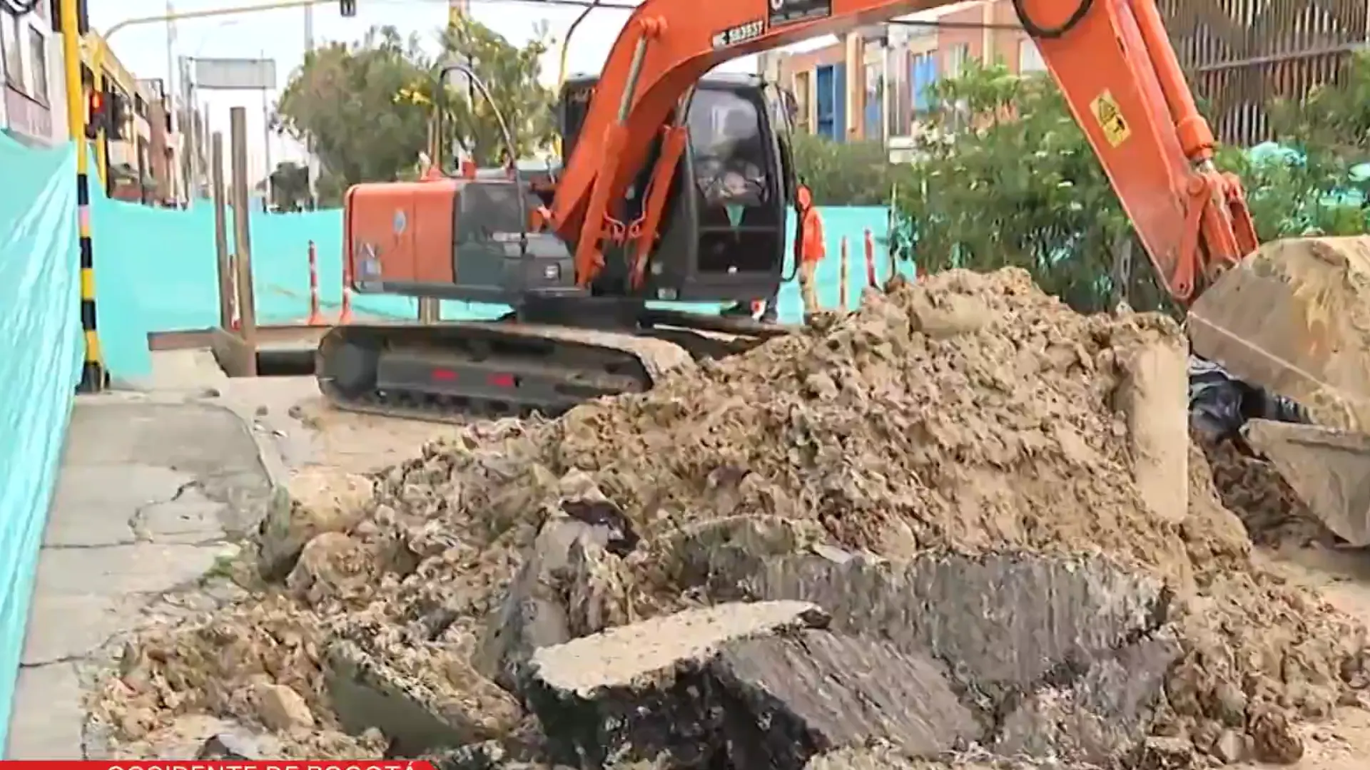 Hueco en el barrio Galán en Bogotá