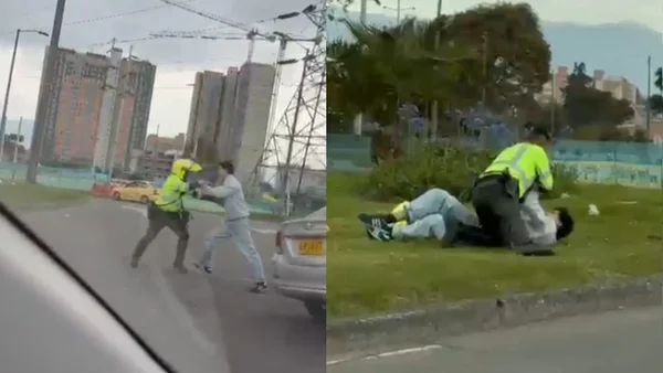 VIDEO | Conductor agredió brutalmente a un policía tras ser detenido por evadir un puesto de control en Bogotá VIDEO | Conductor agredió brutalmente a un policía tras ser detenido por evadir un puesto de control en Bogotá
