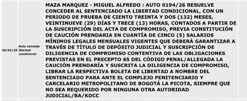 Decisión general Maza Márquez