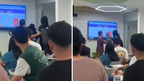 VIDEO | Profesor se enfrentó a tres 'capuchos' que intentaron sacar a estudiantes de la Universidad Industrial de Santander VIDEO | Profesor se enfrentó a tres 'capuchos' que intentaron sacar a estudiantes de la Universidad Industrial de Santander