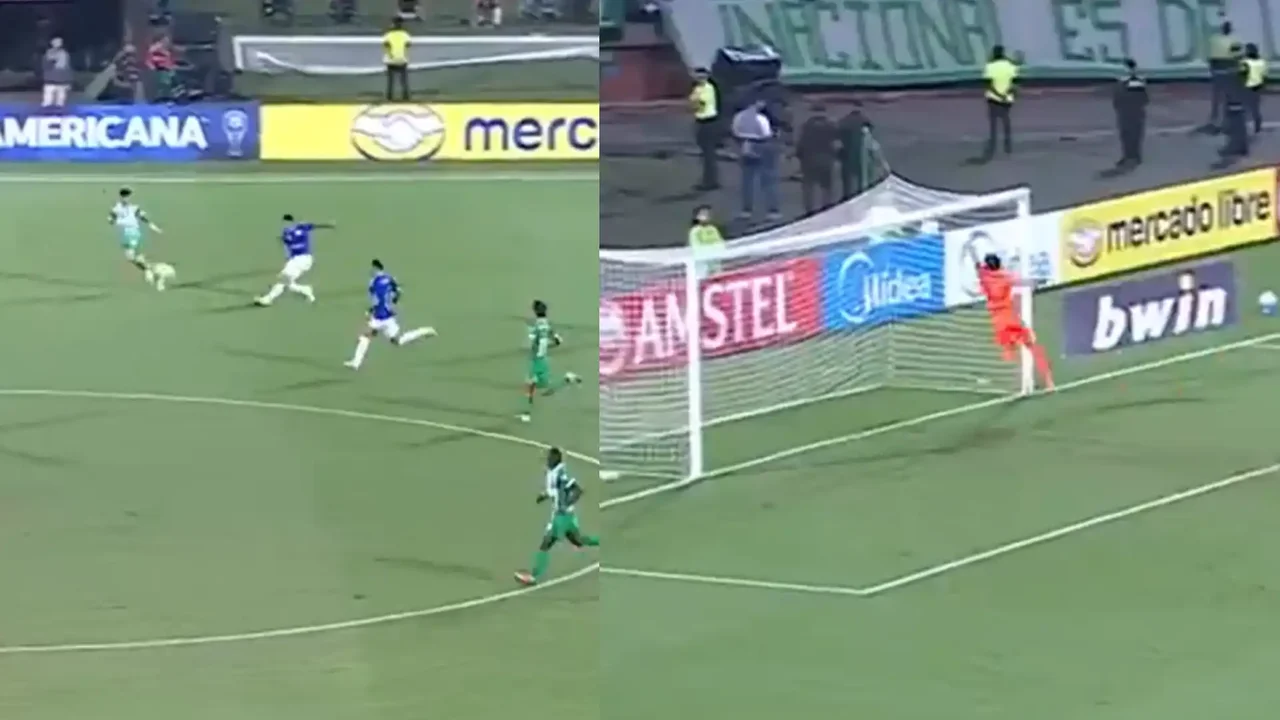 Video: Goal from the middle of the field by Millonarios in the classic against Nacional for Sudamericana