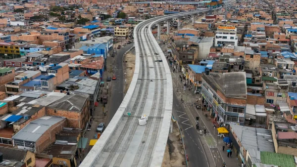 Avance del Metro de Bogotá: el viaducto ya conecta el patio taller con la avenida Boyacá