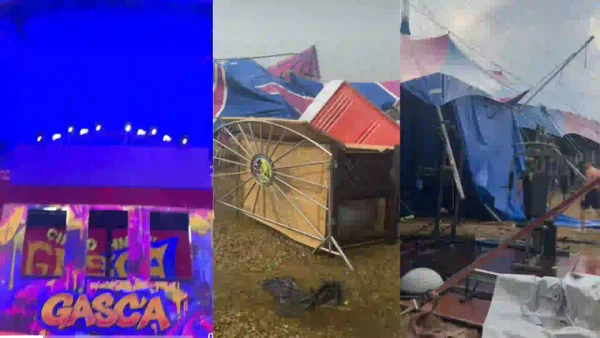 El terrible momento que vivió el Circo Hermanos Gasca por fuerte vendaval en show en Colombia