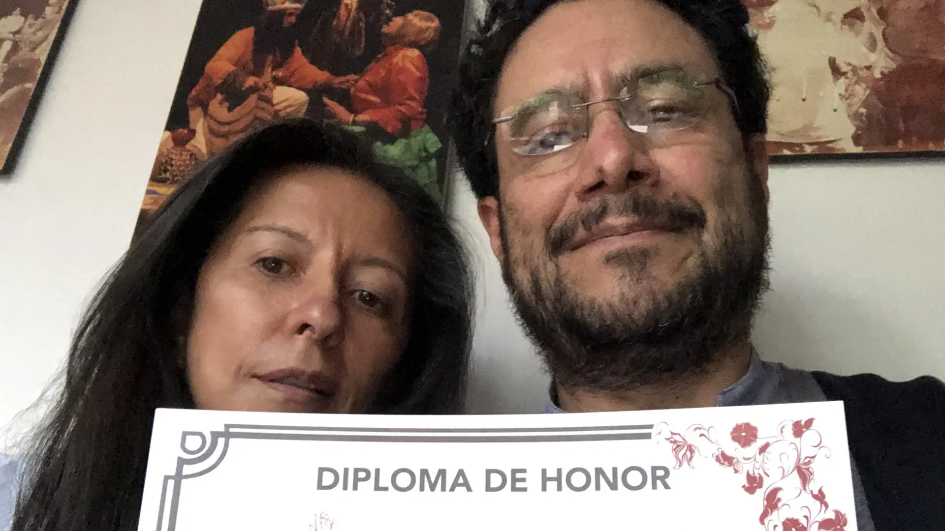 Iván Cepeda y su esposa Pilar Rueda