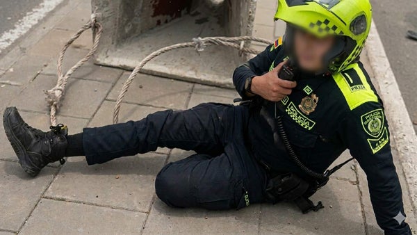 Policía resulta herido tras caída de una tolva durante veeduría en obra de la Autonorte Policía resulta herido tras caída de una tolva durante veeduría en obra de la Autonorte