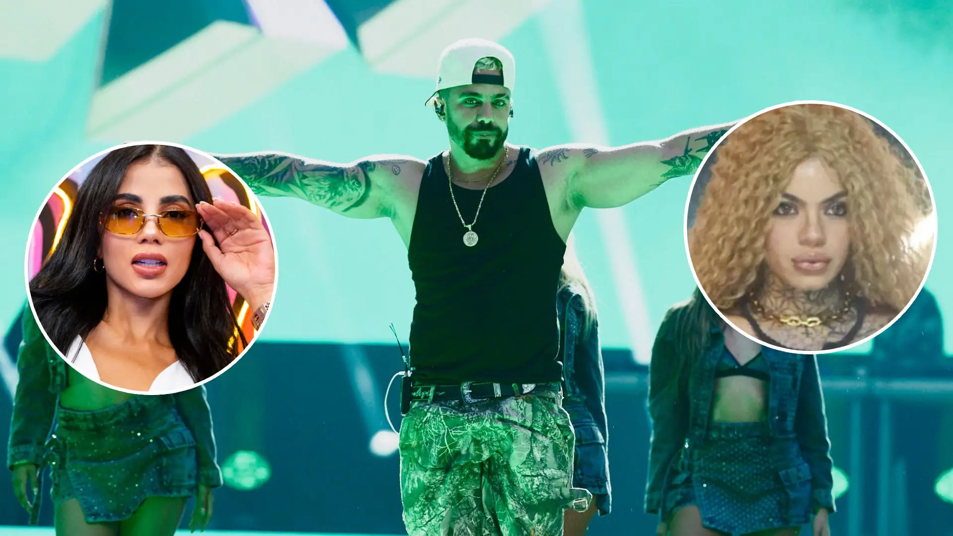 Karina García Melissa Gate y Andrés Altafulla