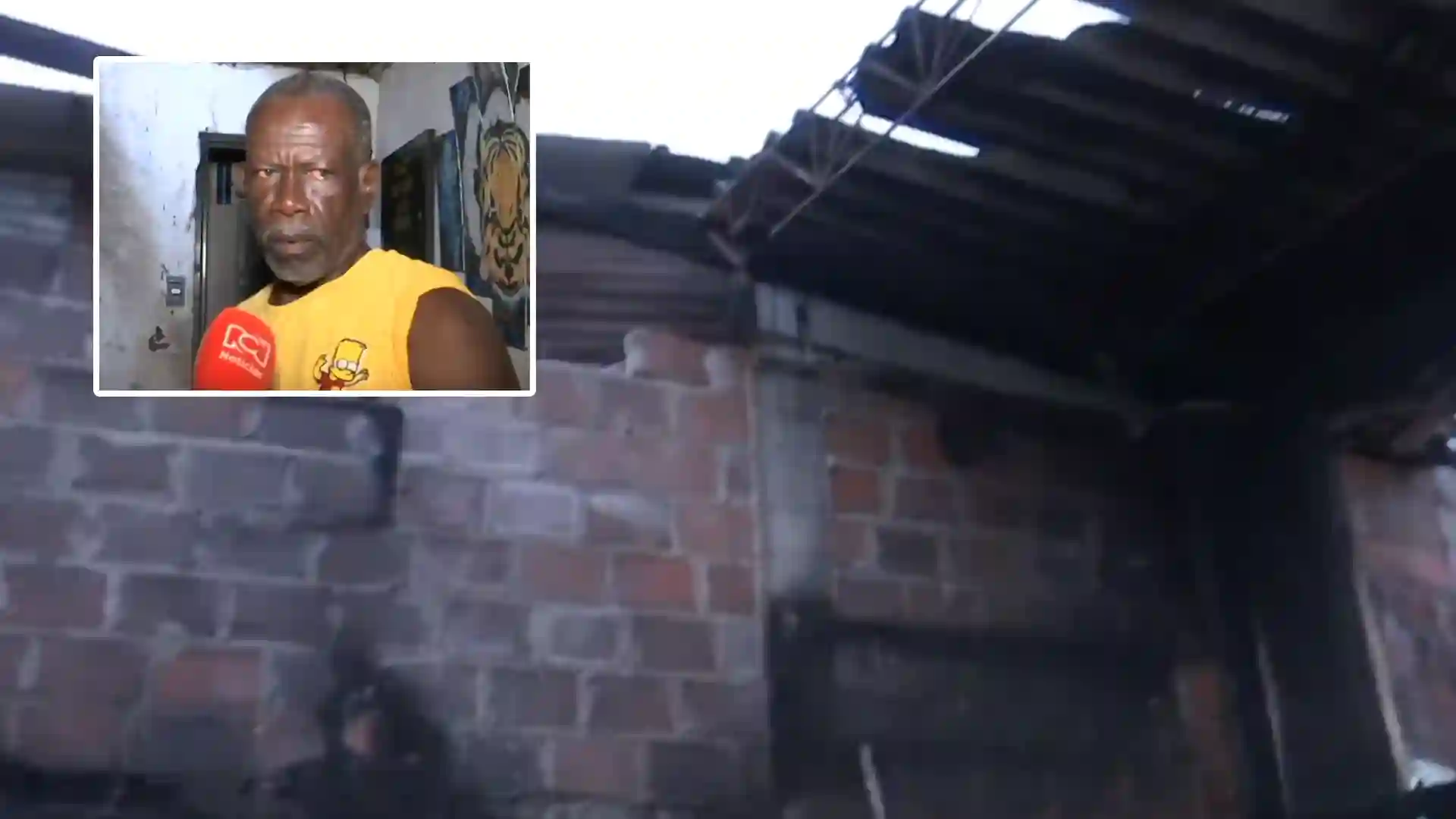 Abuelito sufrió quemaduras por salvar a su nieto, un bebé atrapado en voraz incendio en Cali