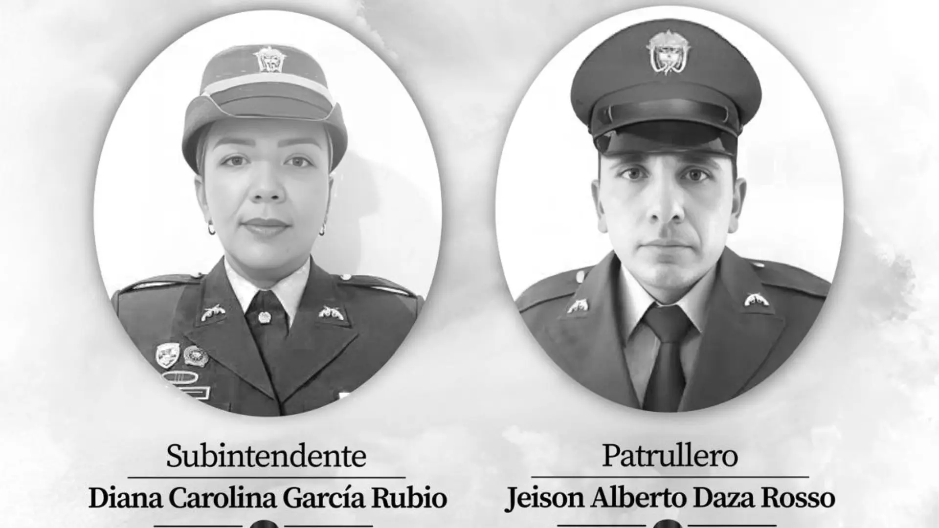 Policías asesinados en Colombia