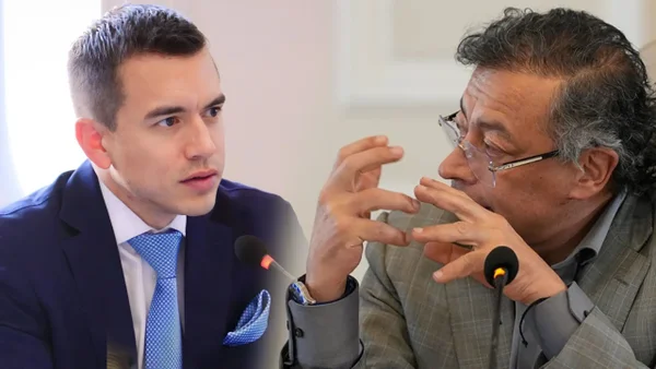 Daniel Noboa respondió a declaraciones del presidente Petro sobre supuestos bombardeos en Colombia