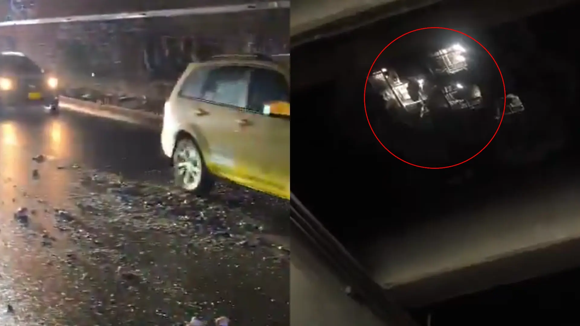 Desprendimiento de material deprimido de la 72