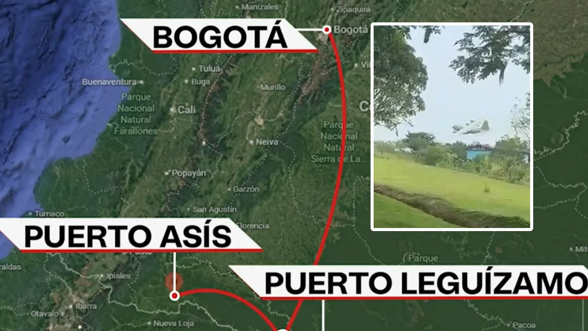 Accidente de avión de la Fuerza Aérea en Puerto Leguízamo.