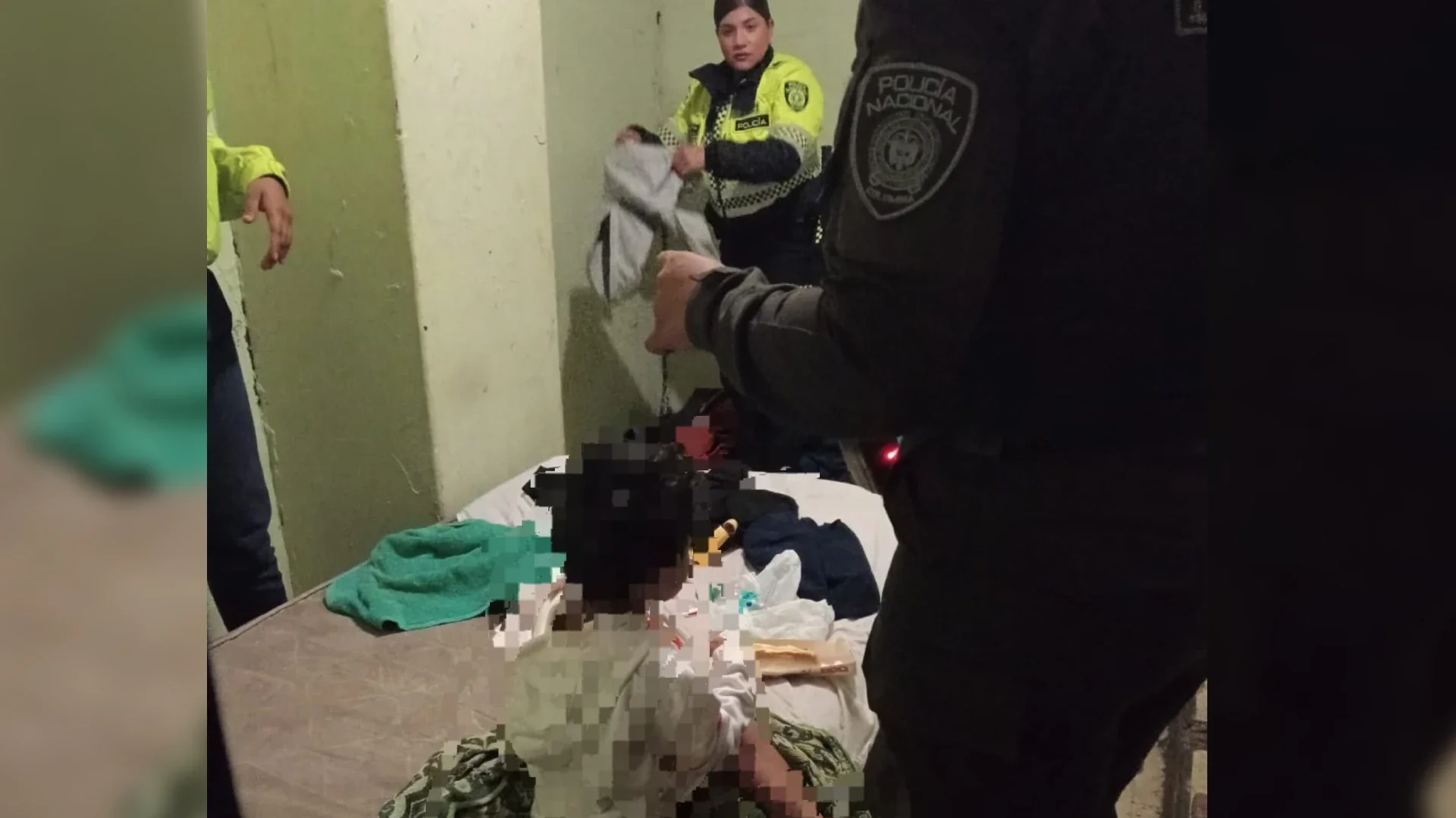 Niño abandonado en pagadiario de Bogotá.