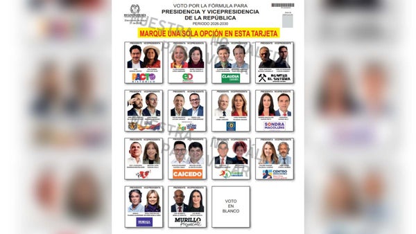 Así será el orden en el que aparecerán los candidatos en tarjetón de la primera vuelta presidencial