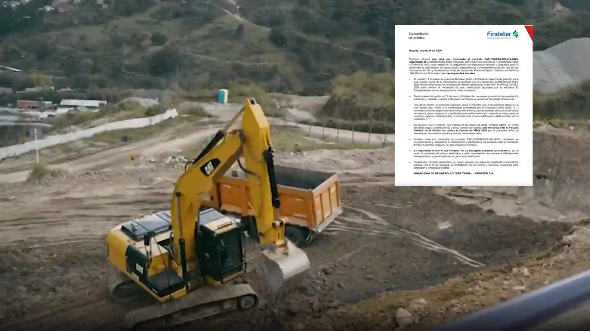 Findeter terminó contrato de $18 mil millones por escándalo de presunta documentación falsa