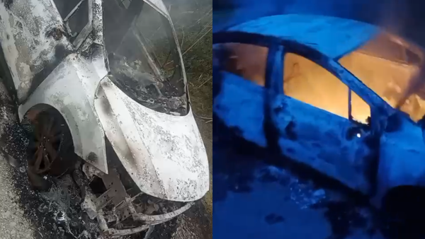 Vehículo con tres personas amarradas dentro fue incinerado en Cajibío, Cauca