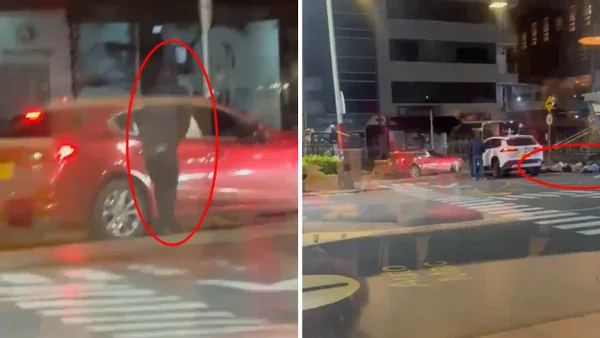 Las placas del carro rojo implicado en violento robo en McDonald’s son falsas: alcalde Galán