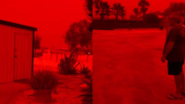 ¿Apocalíptico? El cielo de Australia se tiñó de rojo tras el paso del ciclón Narelle ¿Apocalíptico? El cielo de Australia se tiñó de rojo tras el paso del ciclón Narelle