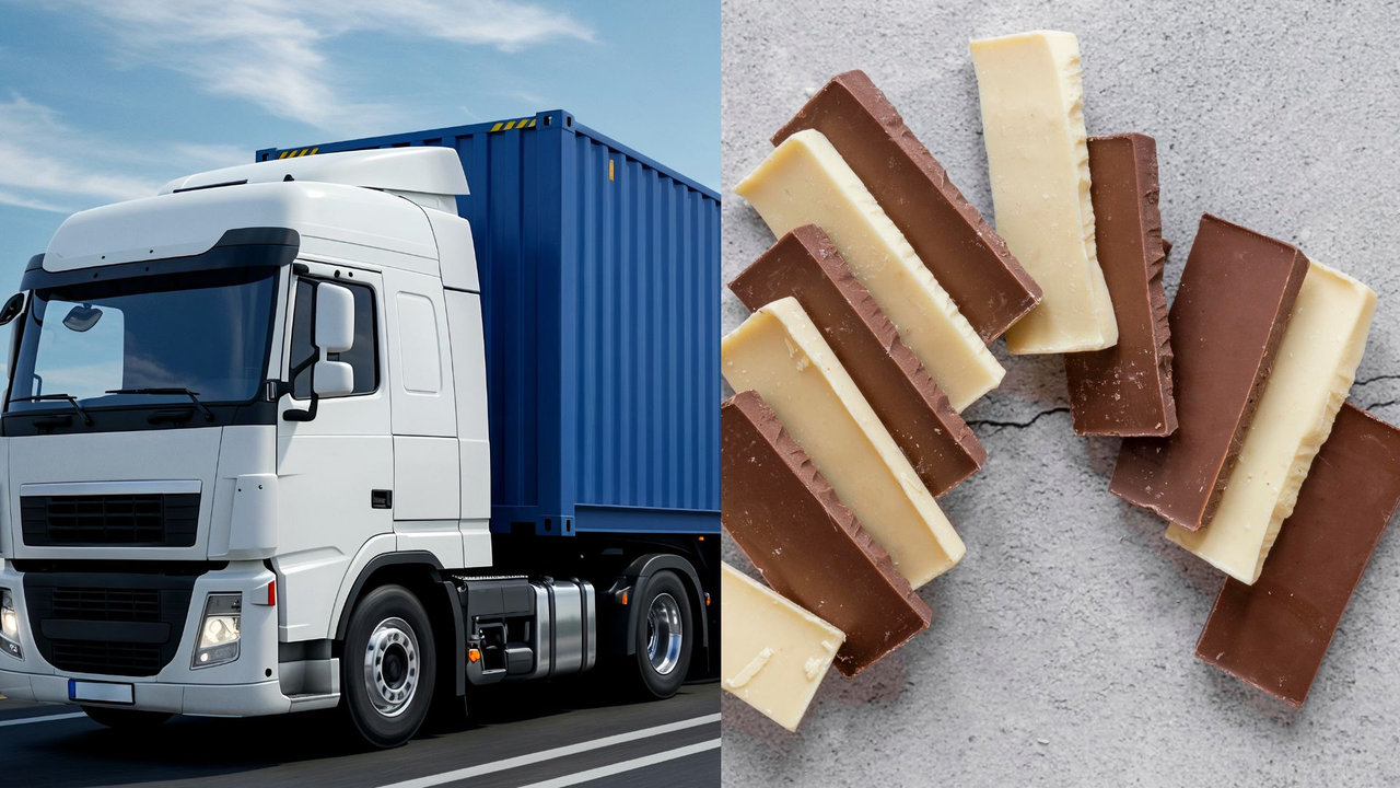 12 tons of chocolate from a well-known factory were stolen from a truck in Europe