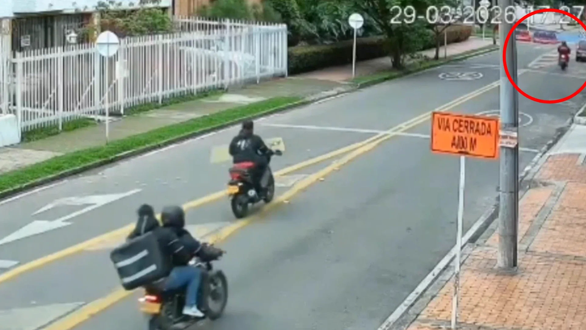 Persecución en Bogotá.