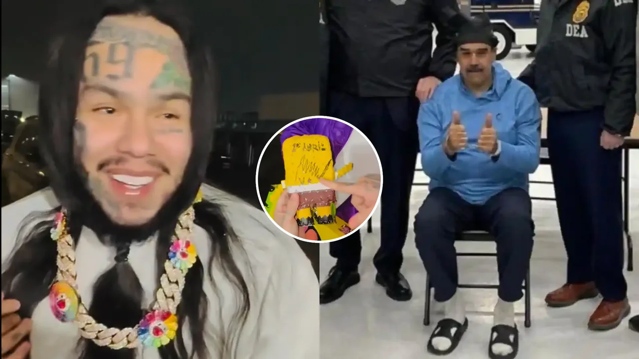 Tekashi 6ix9ine showed off a Nicolás Maduro signature after leaving jail