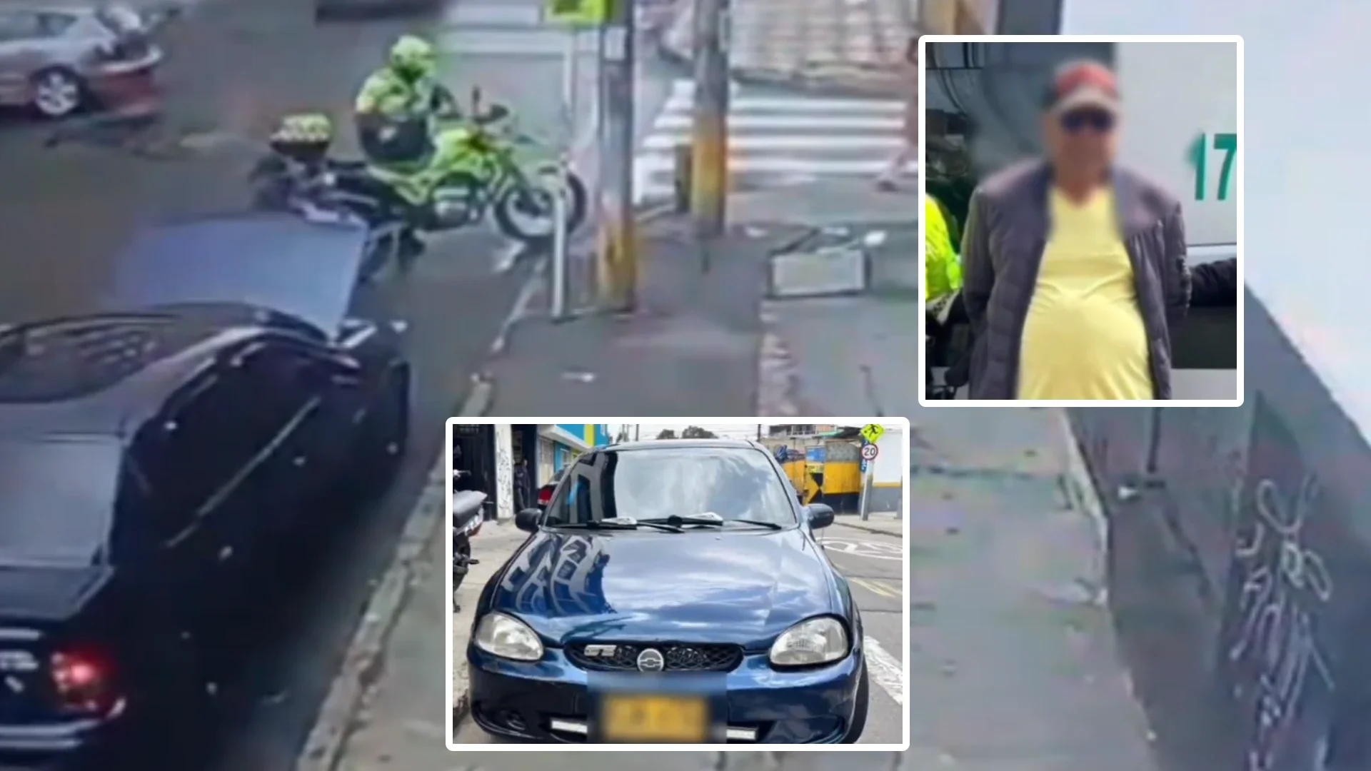 Hombre capturado después de robar un carro en Bogotá.