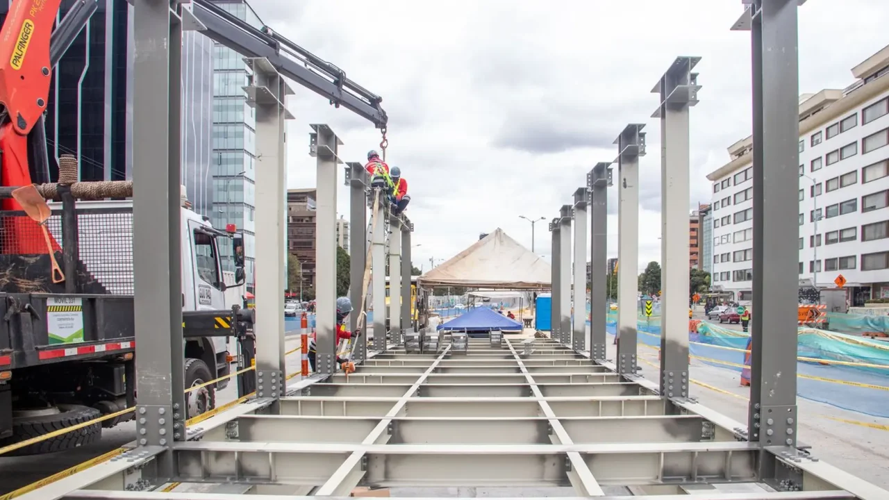 Progress of works on the Avenida 68 trunk in Bogotá reaches 77.24%