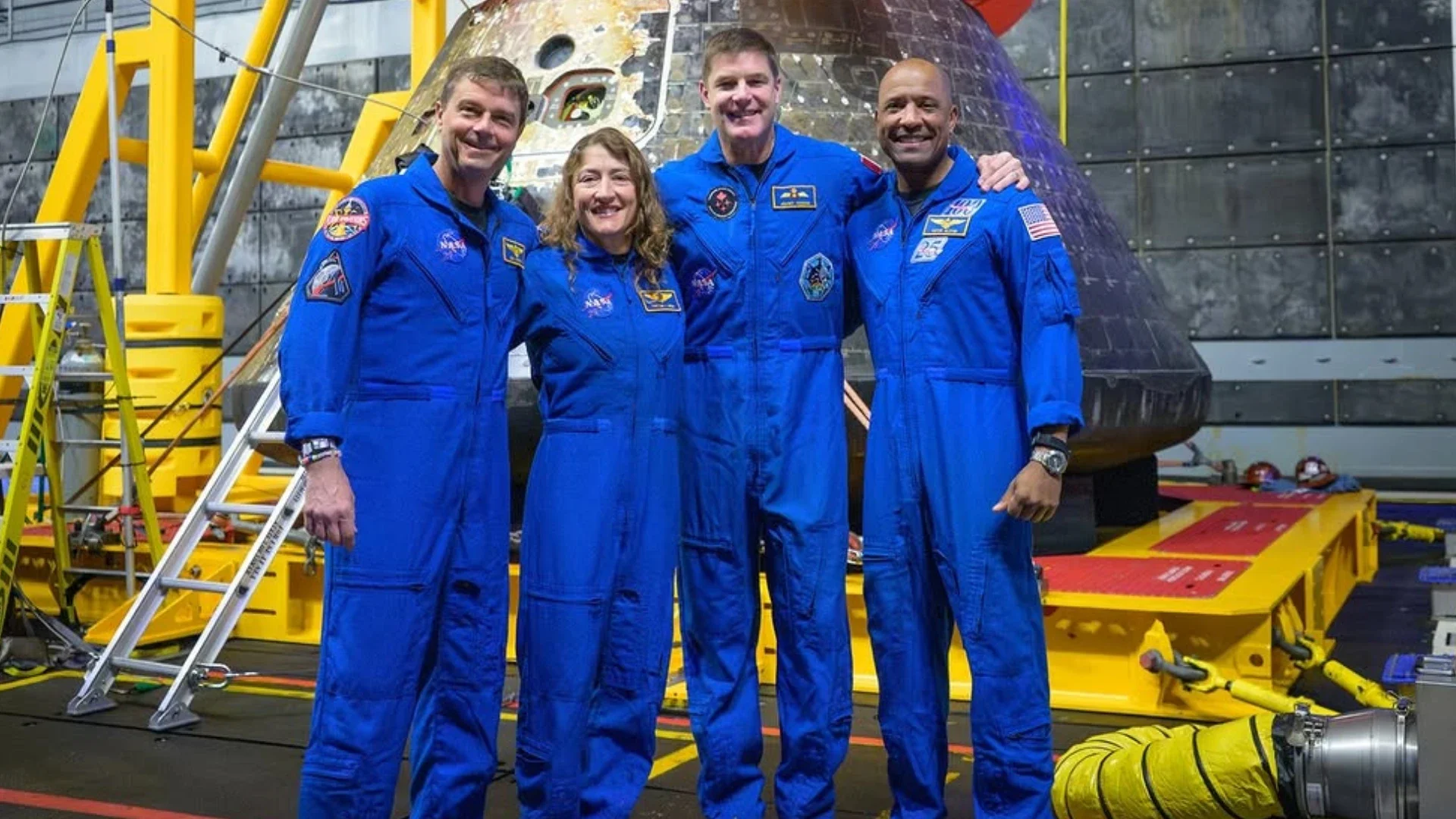 Astronautas de la misión Artemis II.