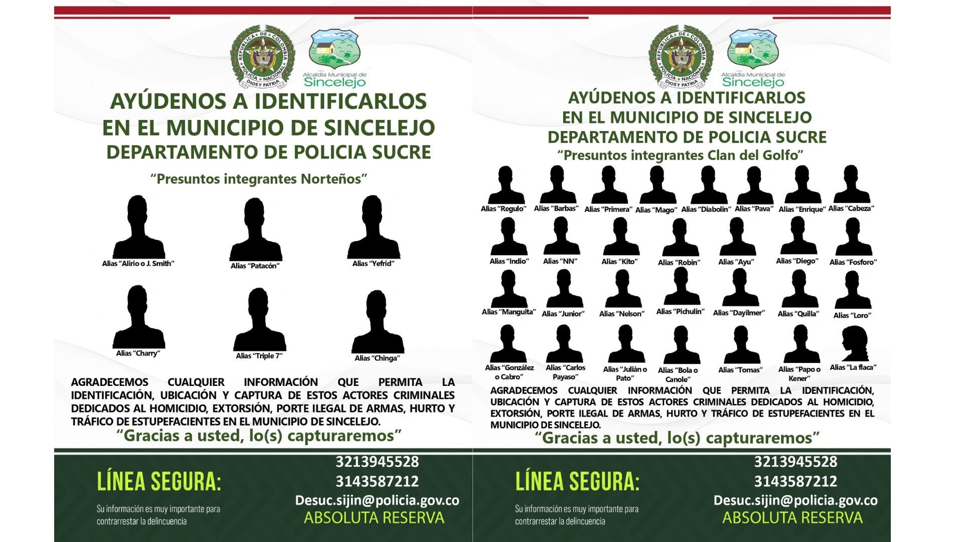 presuntos delincuentes