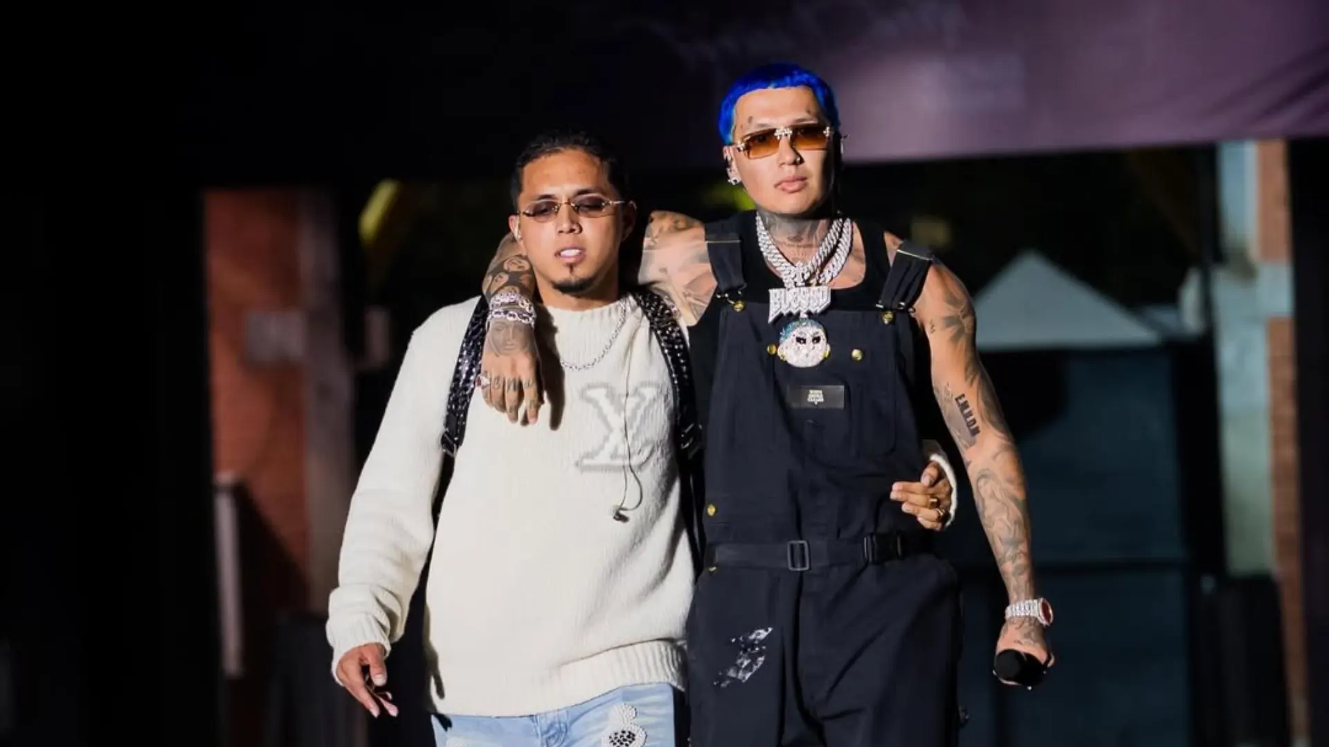 Blessd y su representante Dímelo Jara