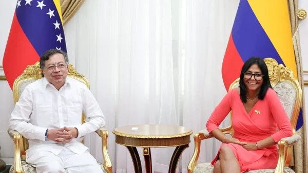 En imagénes: el presidente Petro se encontró con Delcy Rodríguez en Caracas para reunión clave