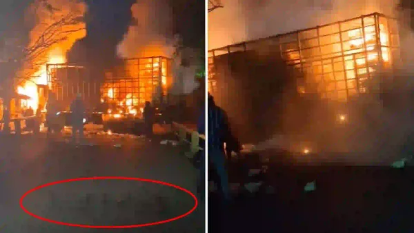 Atroz ataque en Jamundí: disidencias quemaron un camión con pollos vivos en la vía Villa Paz - Timba