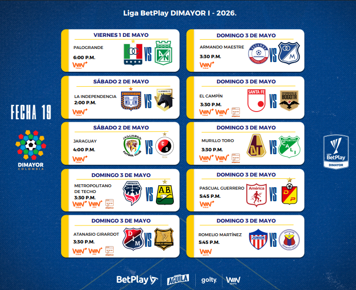 Última fecha Liga BetPlay
