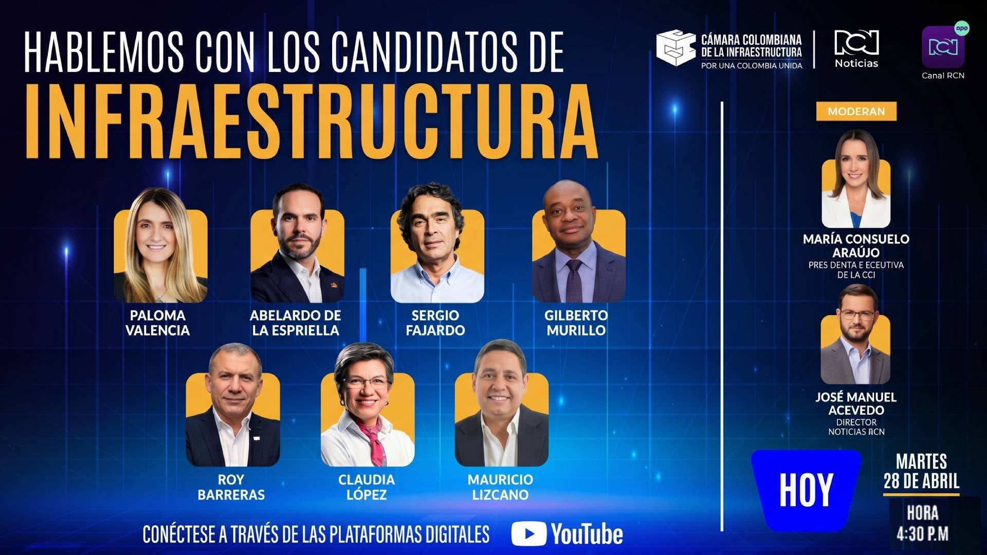 Hablemos con los candidatos de infraestructura