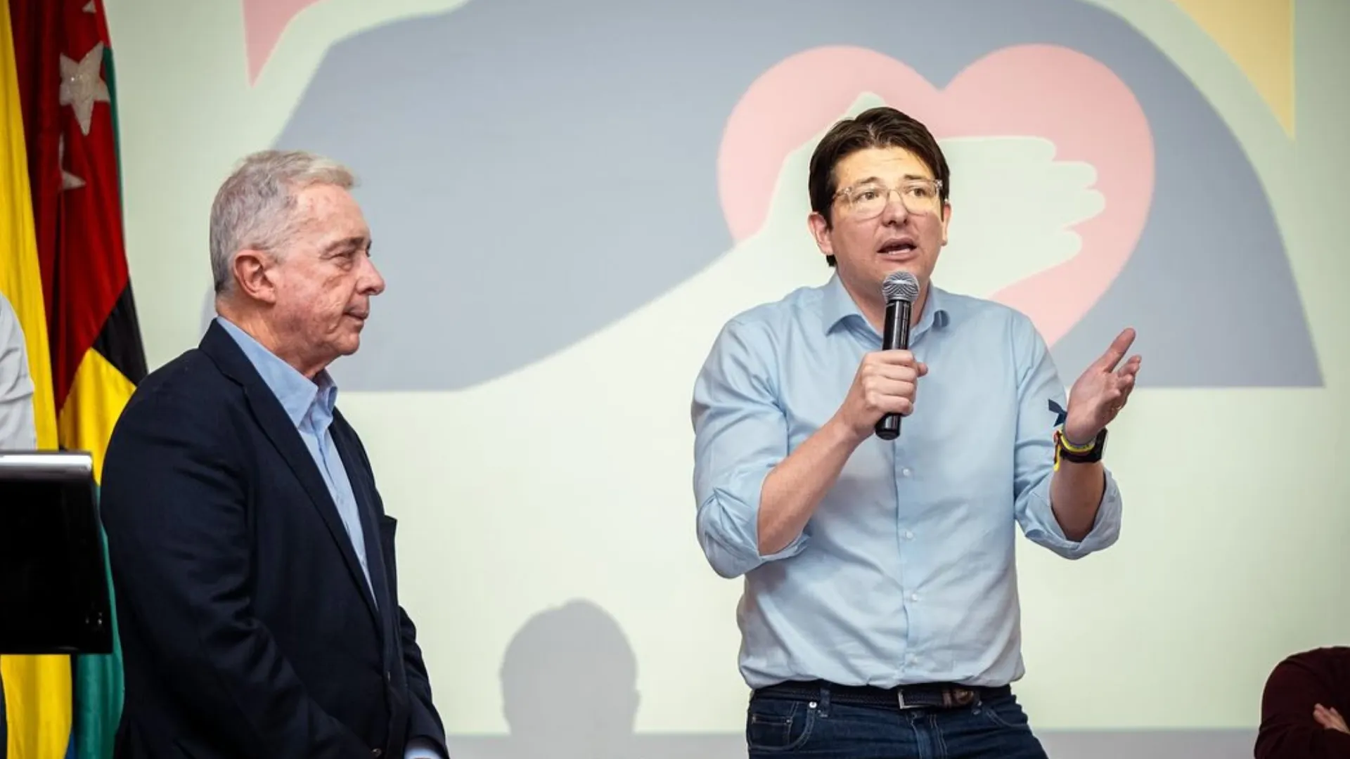 Álvaro Uribe Vélez y Miguel Uribe Turbay