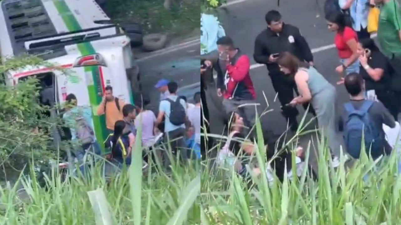 Feat of feeder bus leaves injuries and blockage in northern Valle de Aburrá