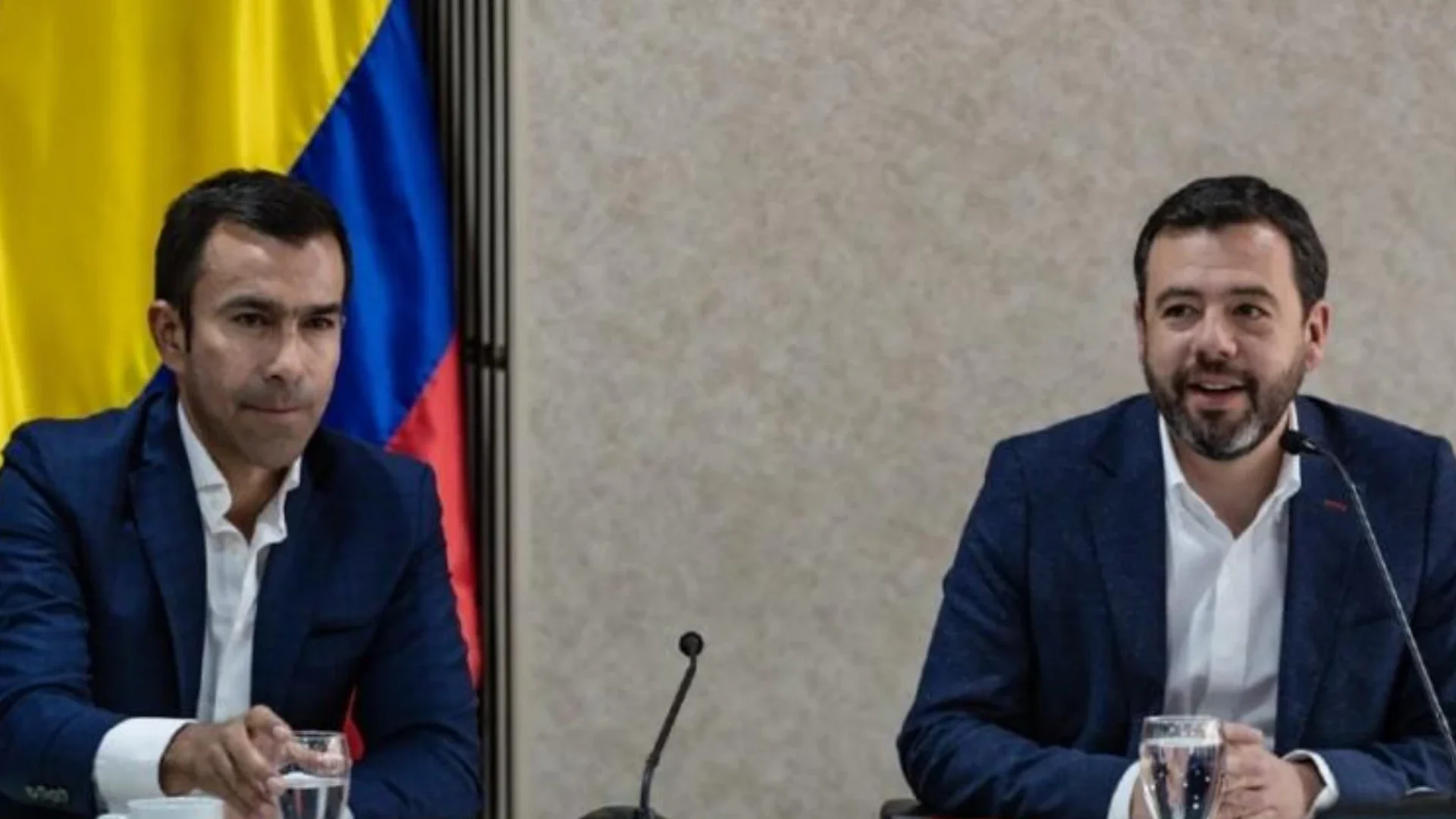Gobernador Jorge Emilio Rey y alcalde Carlos Fernando Galán.