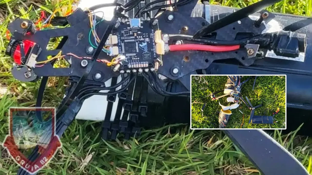 Drone with improvised explosives found near Catam
