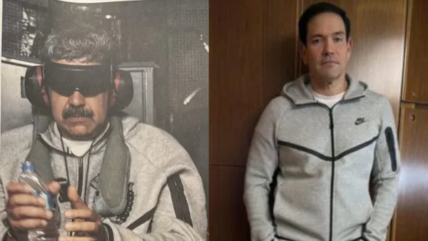 Viral foto de Marco Rubio con la sudadera que tenía Nicolás Maduro cuando lo capturaron Viral foto de Marco Rubio con la sudadera que tenía Nicolás Maduro cuando lo capturaron