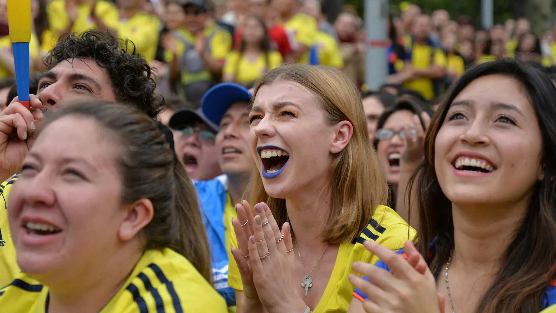 Hinchas de la Selección Colombia en el Mundial