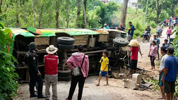 Accidente de bus escolar dejó 30 menores heridos en Lourdes, Norte de Santander