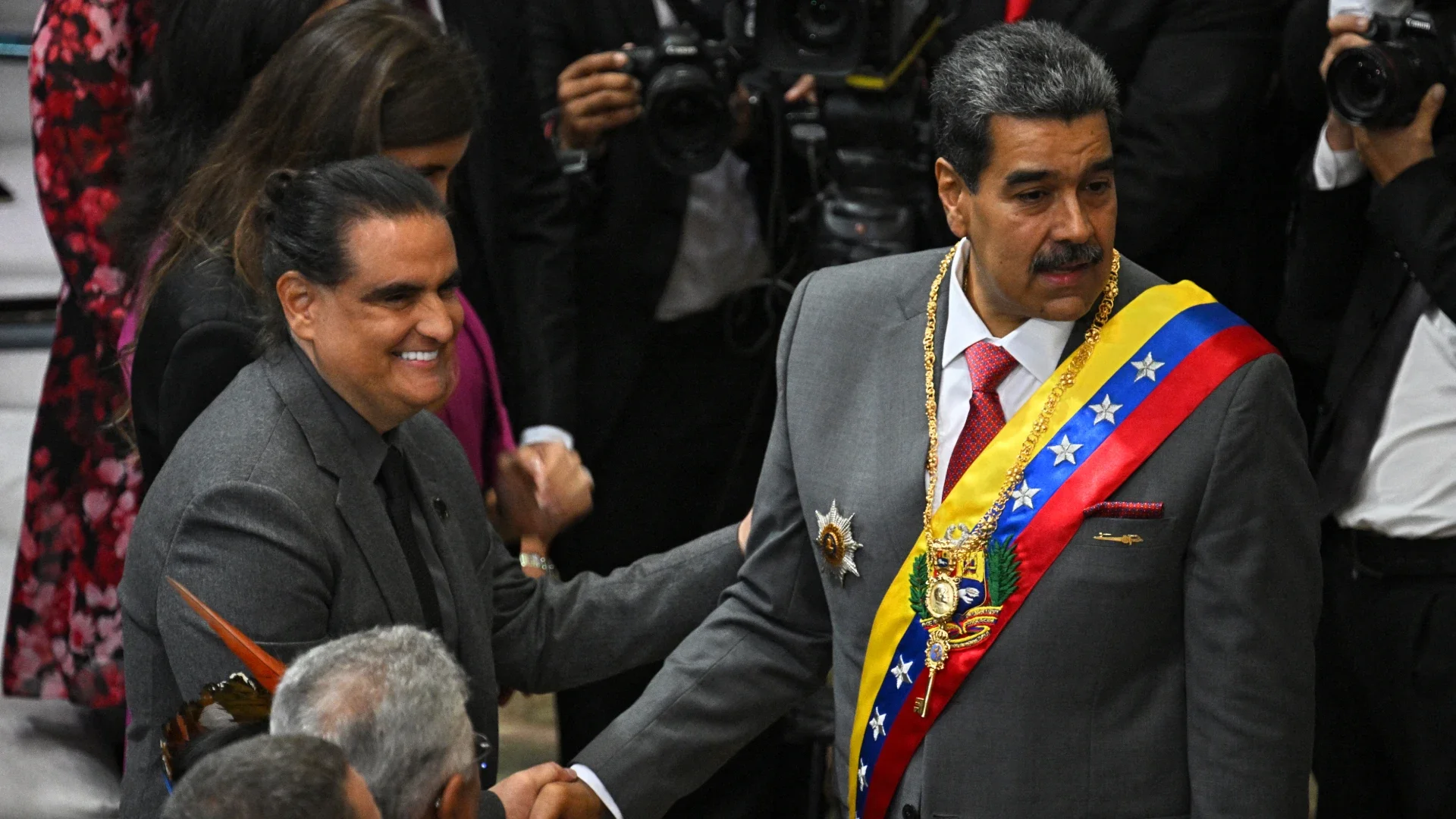 Alex Saab y Nicolás Maduro.
