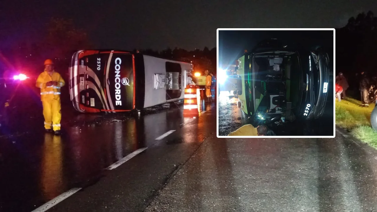 Grave accidente en la vía Bogotá – Tunja: bus con 15 pasajeros se volcó y una mujer murió