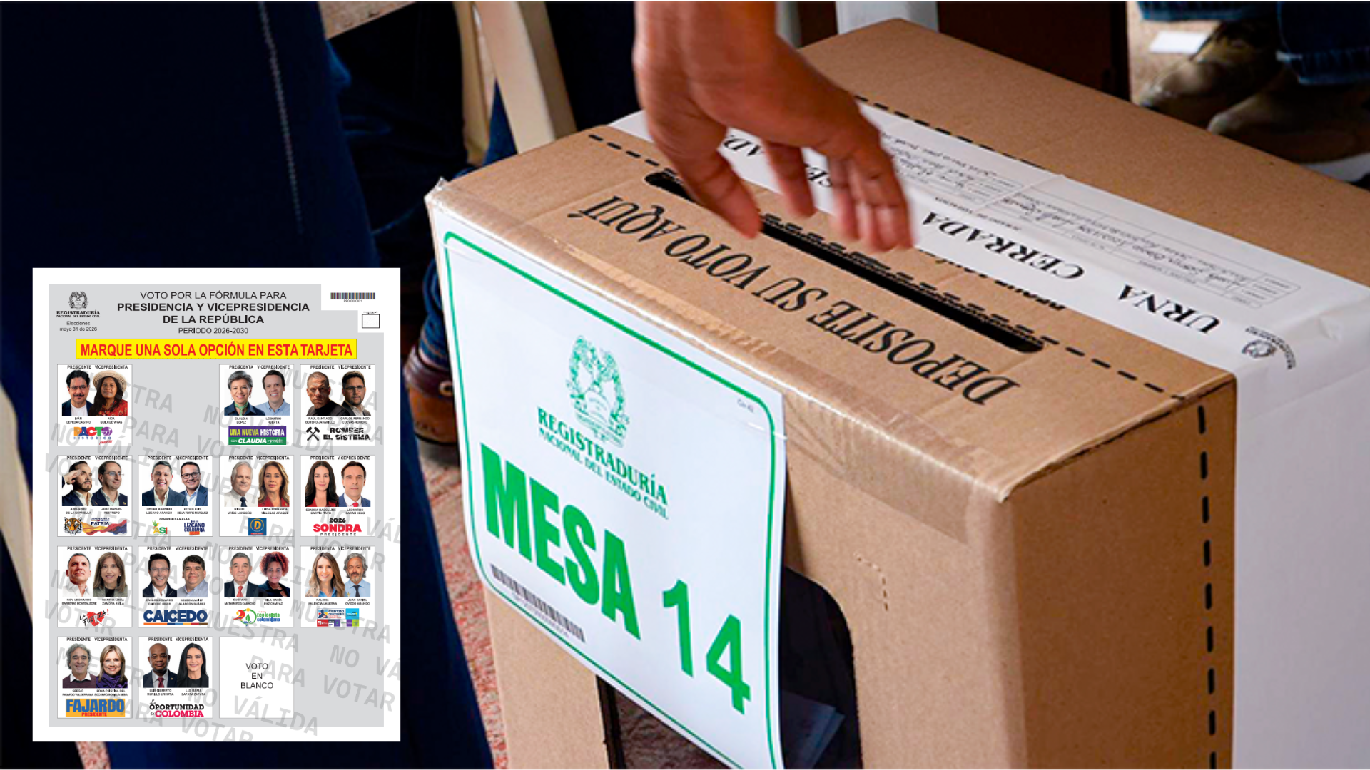 Foto: montaje realizado con imágenes de la Registraduría.